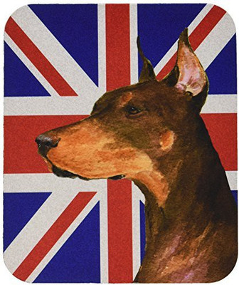 

Caroline's Treasures Doberman with English Union Jack British Flag MousePad Mousepad(Multicolor)