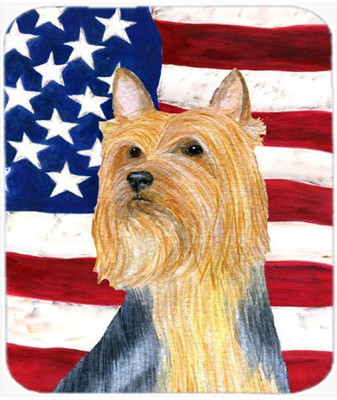 

Caroline's Treasures USA American Flag with Silky Terrier MousePad Mousepad(Multicolor)