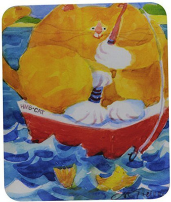

Caroline's Treasures Hms Orange Tabby Fishing Cat MousePad Mousepad(Multicolor)
