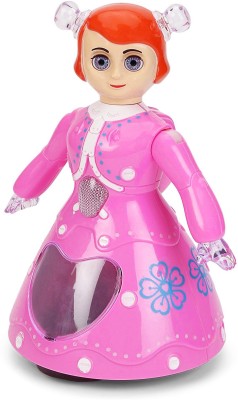 

Flipzon Rotational Princess Doll With 3D Light & Musical Dancing , Battery Operated, Multicolour(Multicolor)