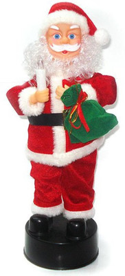 

Toyshine Santa Claus 12 Inches Toy with Lights, Music (Jingle Bells), Moving Body, Candle Design(Red)