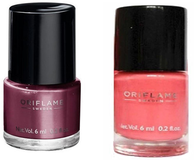 

Oriflame Sweden Pure Colour Nail Polish Mini Mauve Mirage, Peach Pink(Pack of 2)