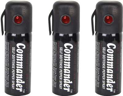 

Commander Self Defence for Women Safety upto 10 feet Range Dispensable Pack of 3 Pepper Stream Spray