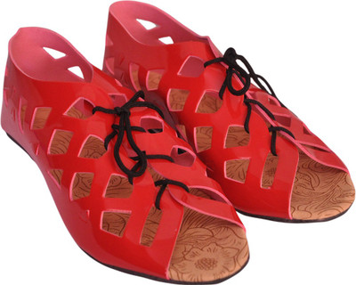 

INDCROWN Women Red Flats