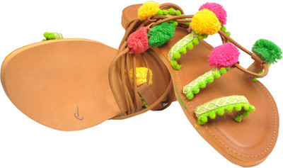

INDCROWN Women Green Flats