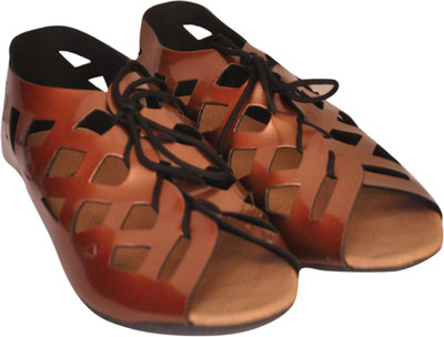 

INDCROWN Women Brown Flats