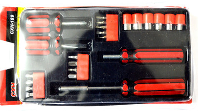 

Pin to Pen Imported Scredriver Set of 23 pieces Red Screwdriver Bit Set