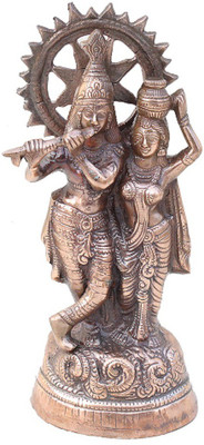 

Apkamart Handicraft Radha Krishna Statue - Decorative Metal Statue for Home Decor and Gifts Decorative Showpiece - 32 cm(Aluminium, Copper)