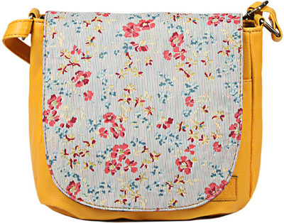 Bagsy Malone Women Casual Yellow PU Sling Bag