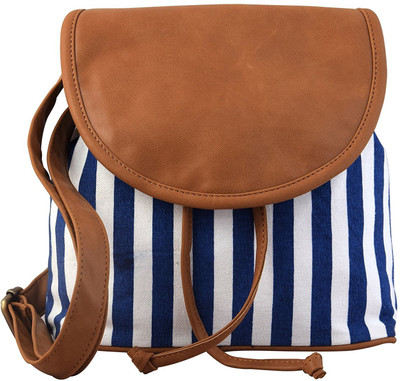 

Perido Women Casual Blue Canvas Sling Bag