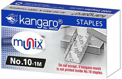 kangaro 1m 10 pin stapler pin 20 box(Set of 20, Silver) available at flipkart for Rs.125