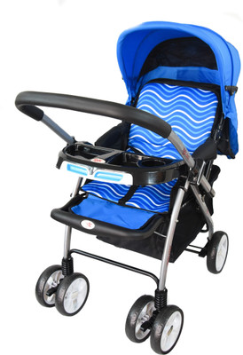 

abdc kids Baby Pram & Stroller Jet Wave Blue With Reversible Handlebar Pram(Multi, Blue)