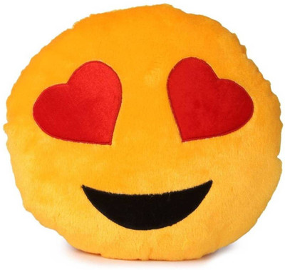 

Brudo Cute Love Heart Smiley Pillow Cushion - (Yellow) - 40 cm(Yellow)