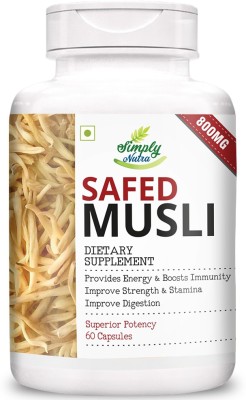 

Simply Nutra Safed Musli Extract - 800mg(60 No)