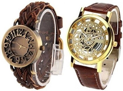 blutech brown+skeleton stylish combo latest Watch  - For Couple   Watches  (blutech)