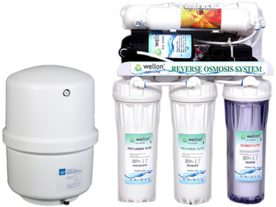 

Wellon 10LPH Openflow Under-Sink With Kemflo Tank 15 L RO + UV Water Purifier(White)