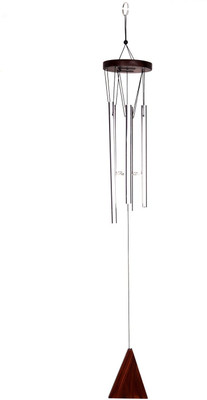 

Om Sai OM SAI ENTERPRISES Metal Feng Shui 5 Pipe Round Wind Chime Aluminium Wind chime 5 Pipe 37.8 inch, Silver Colour Wooden, Aluminium Windchime(37.8 inch, Silver)