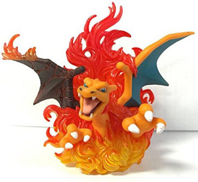 

Toy Mela Pokemon Official Red & Blue Mega Charizard Ex Figure 2 3 Inch(Multicolor)