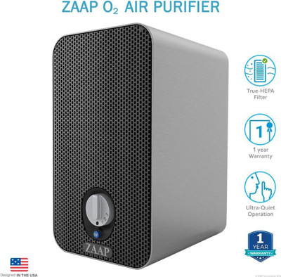 

Zaap O2 AIR PURIFIER Portable Room Air Purifier(Black)