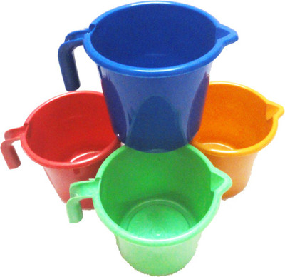 

Nahata Homeware PP (Polypropylene) Bath Mug(Red, Blue, Green, Orange 1)