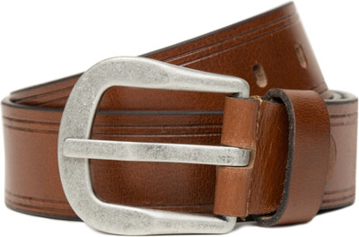

Flying Machine Men Casual Brown Genuine Leather Belt, Chestnut
