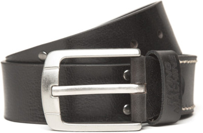 

Flying Machine Men Casual Black Genuine Leather Belt