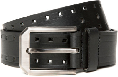 

Flying Machine Men Casual Black Genuine Leather Belt
