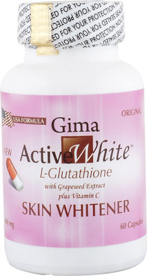 

Gima Trading Company Gima Active White L-Glutathione Skin Whitener Plus Vitamin-C (60 Capsules) (Made in USA)(60 g)