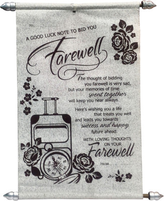 

Natali Traders Farewell Scroll Card Greeting Card(Brown, Pack of 1)