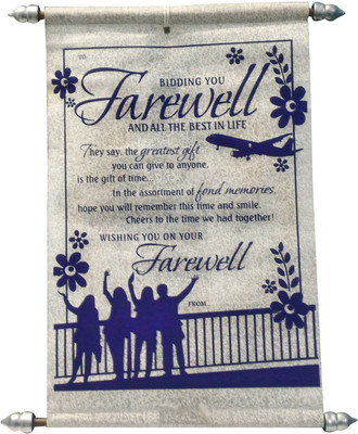 

Natali Traders Farewell Scroll Card Greeting Card(Violet, Pack of 1)
