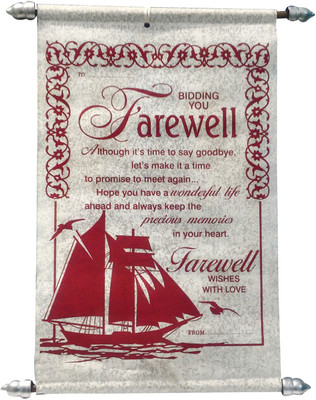 

Natali Traders Farewell Scroll Card Greeting Card(Red, Pack of 1)