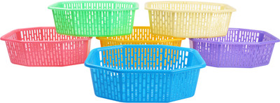 

Nahata Homeware Matiz Plastic Fruit & Vegetable Basket(Multicolor)