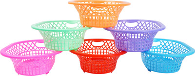 

Nahata Homeware Rowdy Plastic Fruit & Vegetable Basket(Multicolor)
