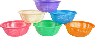 

Nahata Homeware Mazza (Medium) Plastic Fruit & Vegetable Basket(Multicolor)