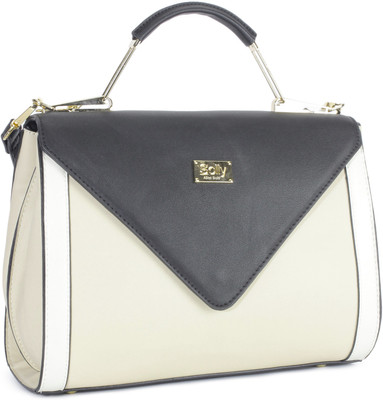 

Allen Solly Hand-held Bag(Black, Beige), Beige;black