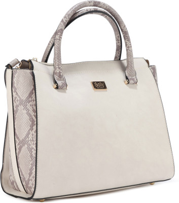 

Allen Solly Hand-held Bag(Beige, White)