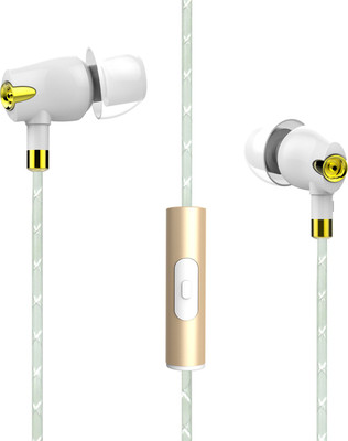 boAt Nirvaanaa Bliss Wired Headset with Mic(Glazy White, In the Ear)