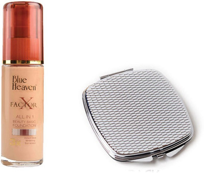 

Blue Heaven X Factor Foundation 30 ML with Compact Mirror(Pack of 2)
