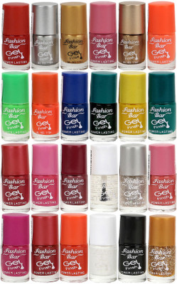 

Fashion Bar Gel Style Nail polish Jumbo Combo Pack 1036 Multicolor(Pack of 24)