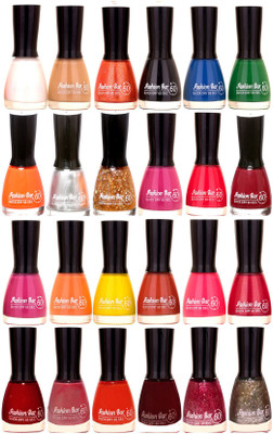 

Fashion Bar Nail Polish Combo at Wholesale Price Set 44 Multicolor(Pack of 24)