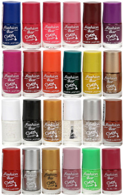

Fashion Bar Gel Style Nail polish Jumbo Combo Pack 1055 Multicolor(Pack of 24)