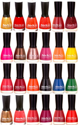 

Fashion Bar Nail Polish Combo at Wholesale Price Set 22 Multicolor(Pack of 24)