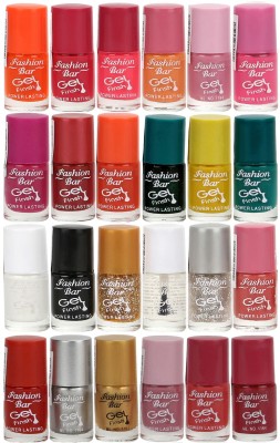 

Fashion Bar Gel Style Nail polish Jumbo Combo Pack 1049 Multicolor(Pack of 24)