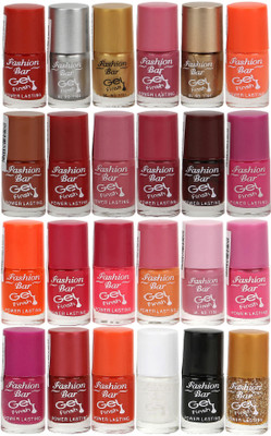 

Fashion Bar Gel Style Nail polish Jumbo Combo Pack 1016 Multicolor(Pack of 24)