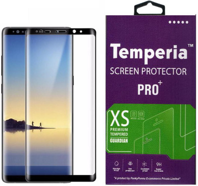Temperia Edge To Edge Tempered Glass for Samsung Galaxy Note 8 (6.3 inch, Black Colour, Full Curved Edge to Edge Glass)(Pack of 1)