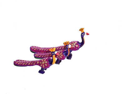 

koushalya handicraft Handmade Carving Royal Peacock For Home & Office Decor,Use Also For Gift Greeting................... Decorative Showpiece - 8 cm(Paper Mache, Multicolor)