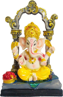 

FABZONE Lord Ganesha Statue Hindu Dev Ganpati and Siddhivinayak God Sculputer Handicraft Idol Diwali Decorative Spiritual Puja Vastu Showpiece Figurine - Religious Pooja Gift Item & Murti for Mandir / Temple / Home / Office Decorative Showpiece - 23 cm(Po