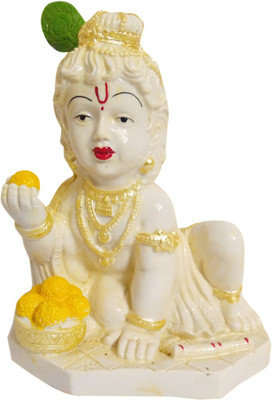 

FABZONE Antique Finish Lord Krishna Statue Hindu God Makhan chor/Laddu Gopal Sculputer Handicraft Idol janmashtami Decorative Spiritual Diwali Puja Vastu Showpiece Figurine - Religious Pooja Gift Item & Murti for Mandir / Temple / Home / Office Decorative