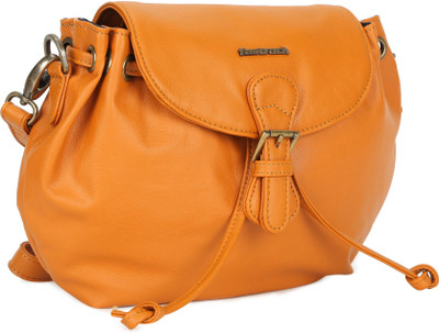 Fastrack Women Casual Tan PU Sling Bag