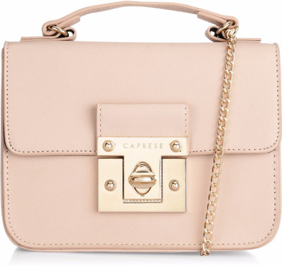 

Caprese Women Evening/Party Beige Leatherette Sling Bag